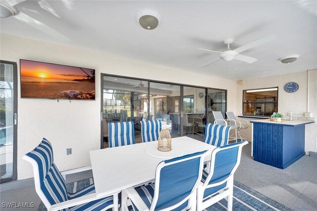 28389 Verde Ln, Bonita Springs, FL 34135 - dining room with a ceiling fan