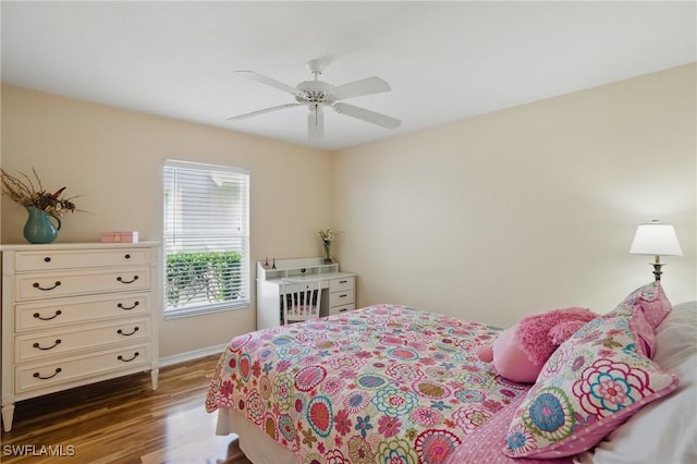 6103 Thresher Dr Unit 102, Naples, FL 34112 - bedroom featuring wood finished floors and ceiling fan