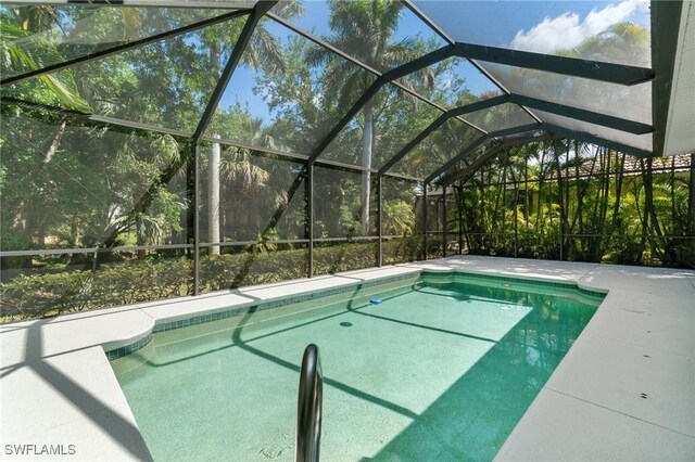 pool with a lanai