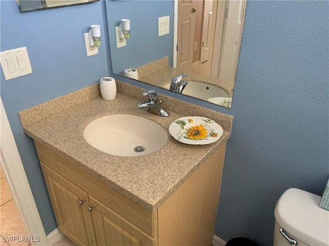 3817 NW 46th St, Cape Coral, FL 33993 - half bathroom featuring vanity and toilet