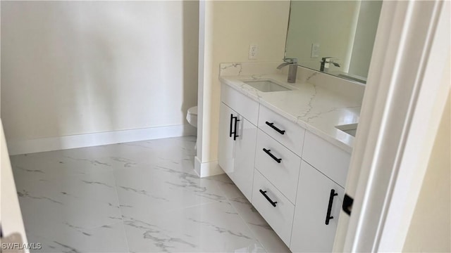 4802 Nora Ave N, Lehigh Acres, FL 33971 - full bathroom with marble finish flooring and double vanity