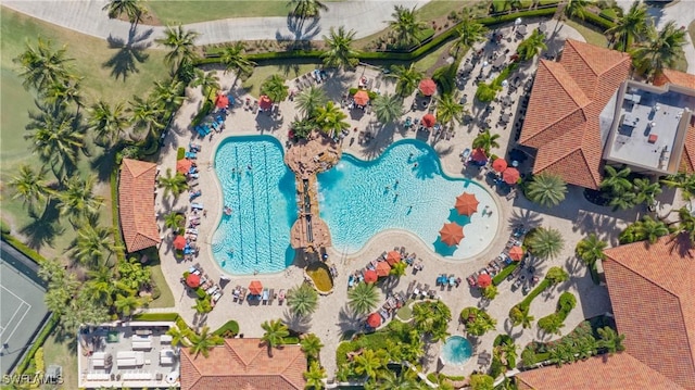 17991 Bonita National Blvd Unit 843, Bonita Springs, FL 34135 - aerial view of a pool area