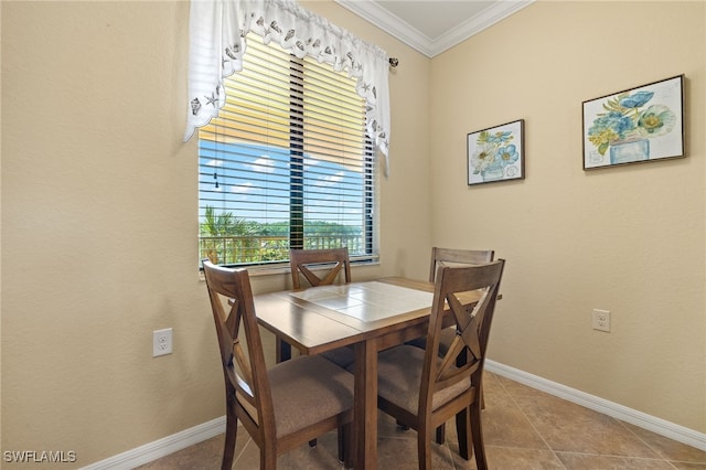 17991 Bonita National Blvd Unit 843, Bonita Springs, FL 34135 - tiled dining area with baseboards and ornamental molding