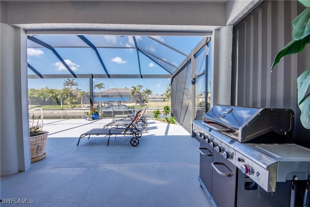 3914 SW 17th Ave, Cape Coral, FL 33914 - view of patio with grilling area and glass enclosure