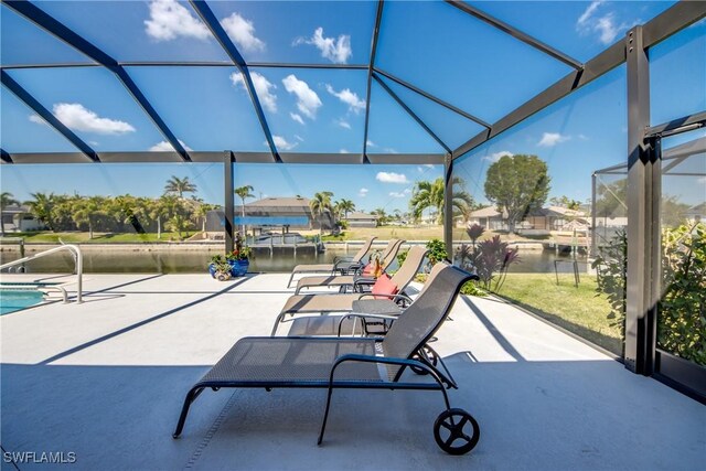 3914 SW 17th Ave, Cape Coral, FL 33914 - view of patio / terrace featuring glass enclosure and an outdoor pool