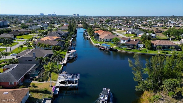 3914 SW 17th Ave, Cape Coral, FL 33914 - aerial view featuring a water view and a residential view