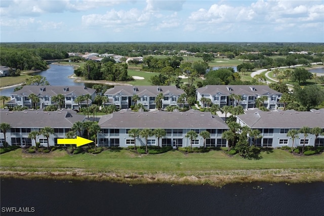 16580 Goldenrod Ln Unit 103, Alva, FL 33920 - bird's eye view featuring a residential view and a water view