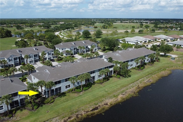 16580 Goldenrod Ln Unit 103, Alva, FL 33920 - aerial view featuring a residential view and a water view
