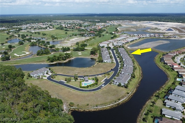 16580 Goldenrod Ln Unit 103, Alva, FL 33920 - bird's eye view with a water view