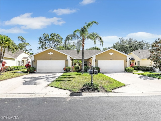 5774 Greenwood Cir Unit 64, Naples, FL 34112 - single story home with driveway, stucco siding, and a garage