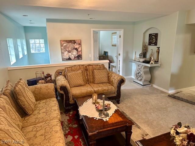 1280 Henley St Unit 1601, Naples, FL 34105 - living room featuring baseboards and carpet flooring