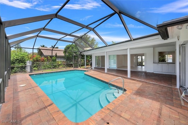 750 Southern Pines Dr, Naples, FL 34103 - outdoor pool featuring a patio area and a lanai