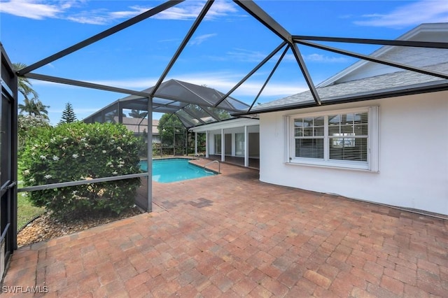 750 Southern Pines Dr, Naples, FL 34103 - swimming pool featuring a patio and glass enclosure