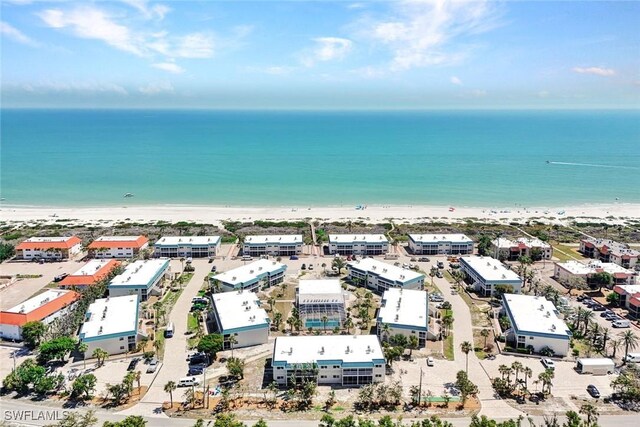 827 E Gulf Dr Unit K8, Sanibel, FL 33957 - birds eye view of property featuring a water view and a view of the beach