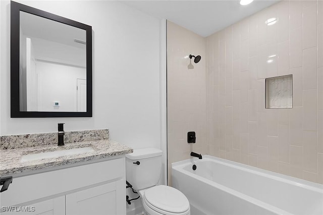 1621 NW 7th Ter, Cape Coral, FL 33993 - full bath featuring vanity, toilet, and  shower combination