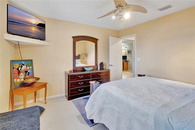423 SE 17th St, Cape Coral, FL 33990 - bedroom with baseboards, visible vents, and a ceiling fan
