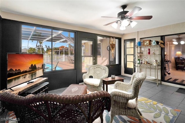 423 SE 17th St, Cape Coral, FL 33990 - interior space featuring a ceiling fan