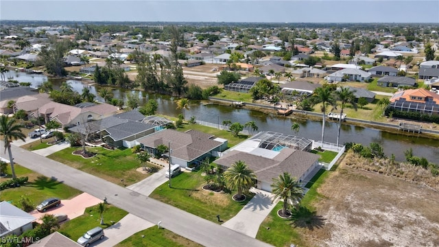 423 SE 17th St, Cape Coral, FL 33990 - bird's eye view featuring a water view and a residential view
