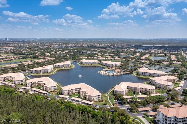 9150 Southmont Cv Unit 203, Fort Myers, FL 33908 - birds eye view of property with a water view and a residential view