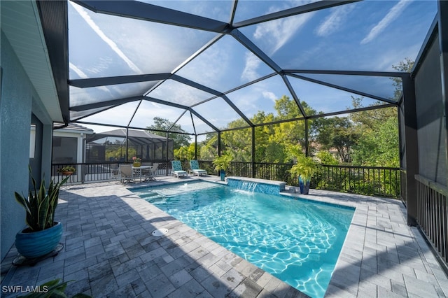 8794 Pigeon Ky, Fort Myers, FL 33908 - pool featuring a lanai and a patio area
