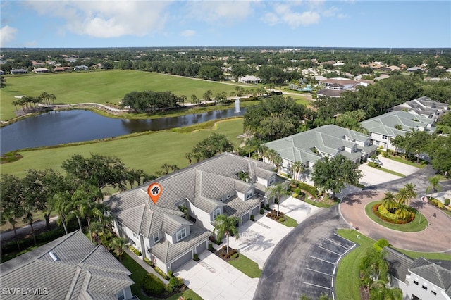 11991 Champions Green Way Unit 608, Fort Myers, FL 33913 - aerial perspective of suburban area with a nearby body of water and a local golf course