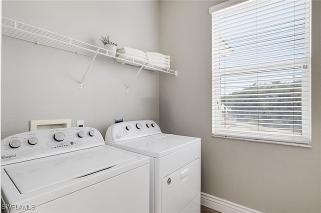 11991 Champions Green Way Unit 608, Fort Myers, FL 33913 - laundry area with washing machine and dryer and baseboards