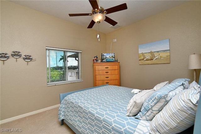 24342 Saragossa Ln, Punta Gorda, FL 33955 - carpeted bedroom featuring a ceiling fan and baseboards