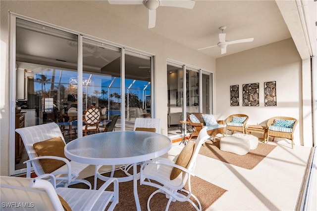 view of sunroom