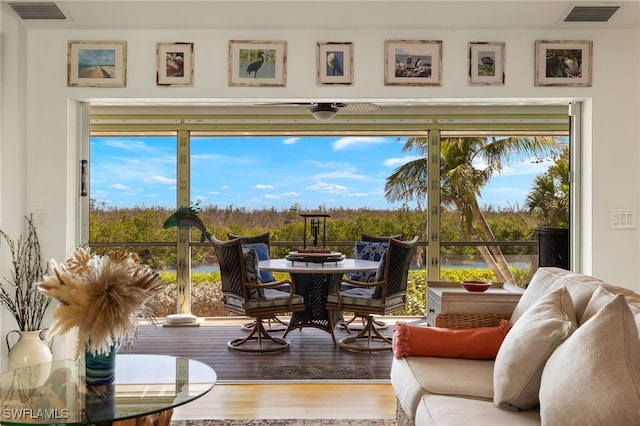 5773 Sanibel Captiva Rd, Sanibel, FL 33957 - sunroom with visible vents and a healthy amount of sunlight