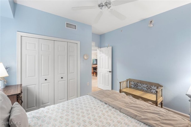 10520 Amiata Way Unit 104, Fort Myers, FL 33913 - bedroom with a closet and ceiling fan