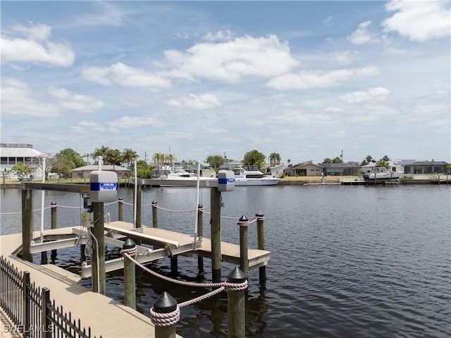 2020 Aruba Ave, Fort Myers, FL 33905 - dock area featuring boat lift and a water view