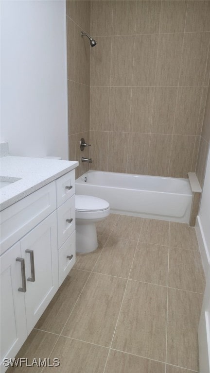 5005 Eifel Ln, Labelle, FL 33935 - bathroom with vanity, shower / bathtub combination, and tile patterned flooring