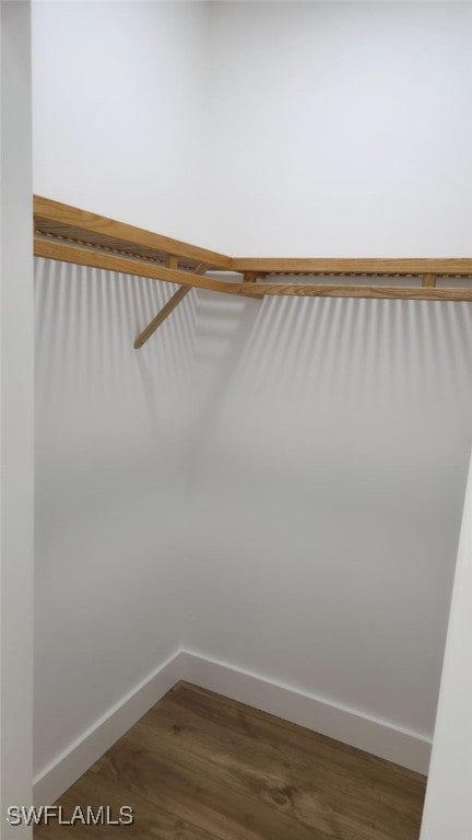 5005 Eifel Ln, Labelle, FL 33935 - walk in closet featuring dark wood-style floors