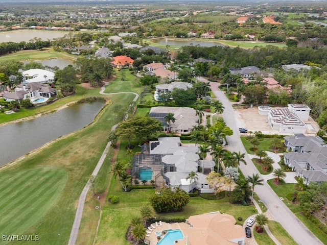 4244 Brynwood Dr, Naples, FL 34119 - aerial view with a residential view, golf course view, and a water view