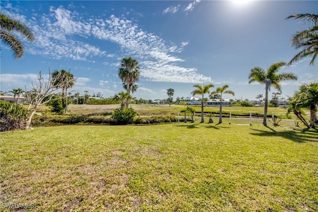 view of yard featuring a rural view