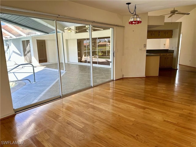 4830 Shearwater Ln, Naples, FL 34119 - interior space with light wood finished floors and ceiling fan