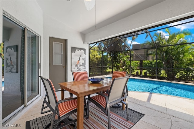 3701 Bali Ln, Estero, FL 33928 - exterior space with a sunroom and lofted ceiling