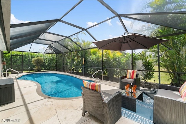 3701 Bali Ln, Estero, FL 33928 - pool featuring a lanai and a patio