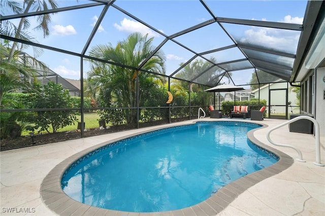 3701 Bali Ln, Estero, FL 33928 - outdoor pool with a lanai and a patio