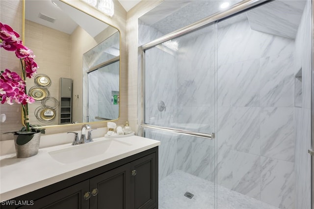 10327 Carolina Willow Dr, Fort Myers, FL 33913 - full bath featuring vanity and a marble finish shower