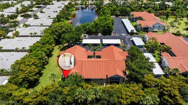 9648 Windsor Gardens Ln Unit 104, Fort Myers, FL 33919 - aerial view of residential area with a nearby body of water