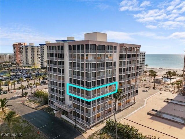 7148 Estero Blvd Unit 423, Fort Myers Beach, FL 33931 - view of property with a view of the beach and a water view
