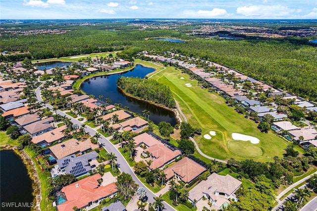 12581 Vittoria Way, Fort Myers, FL 33912 - aerial view of property's location featuring nearby suburban area, a golf course, and a nearby body of water