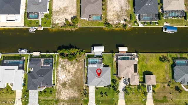 2533 SW 17th Pl, Cape Coral, FL 33914 - bird's eye view with a residential view and a water view
