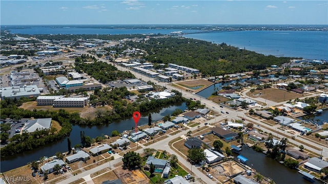 4238 Gardner Dr, Port Charlotte, FL 33952 - bird's eye view with a water view and a residential view
