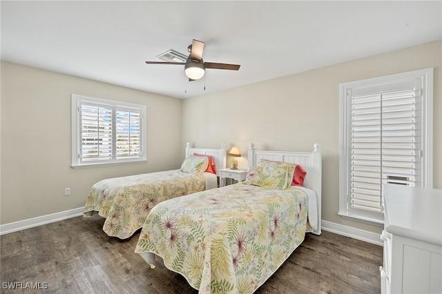 26628 Hickory Blvd, Bonita Springs, FL 34134 - bedroom with wood finished floors and ceiling fan