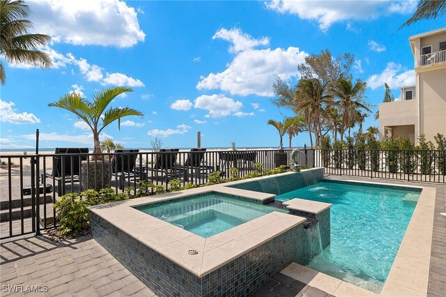 26628 Hickory Blvd, Bonita Springs, FL 34134 - view of pool with a pool with connected hot tub