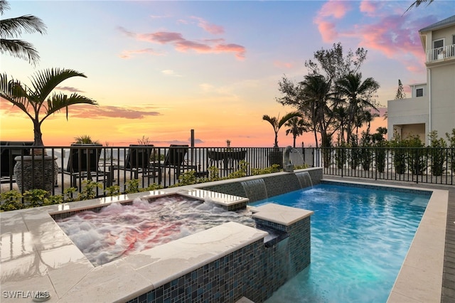 26628 Hickory Blvd, Bonita Springs, FL 34134 - view of swimming pool with an in-ground hot tub