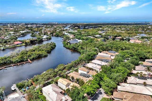 27571 Riverbank Dr, Bonita Springs, FL 34134 - bird's eye view featuring a residential view and a water view