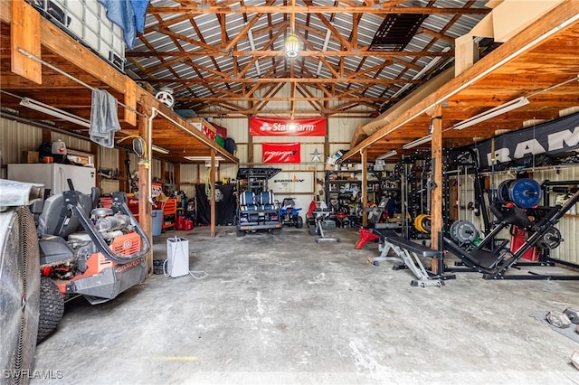 310 Trader Rd, Fort Denaud, FL 33935 - garage with metal wall